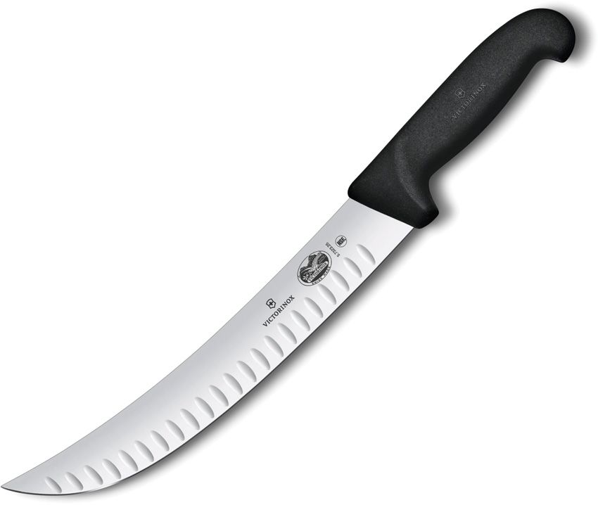 Victorinox 10-inch Black Fibrox Granton Edge Cimeter (Blister Pack) 5.7323.25B View 1