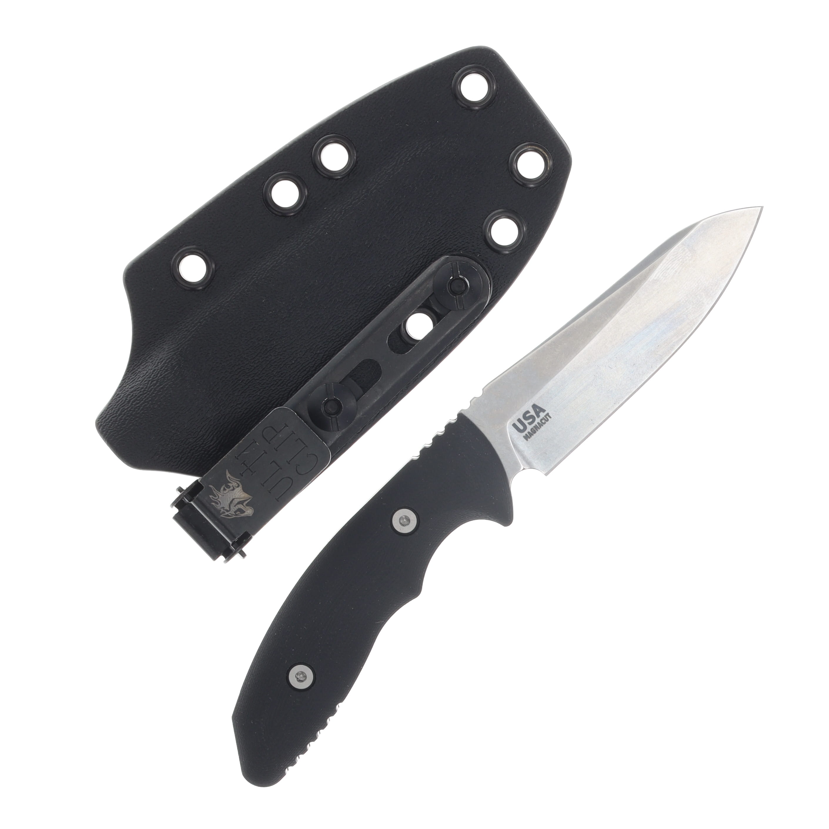 Hinderer Flashpoint Fixed Knife STNWSH  Magnacut Sheepsfoot Blade Black G10 Handle View 2