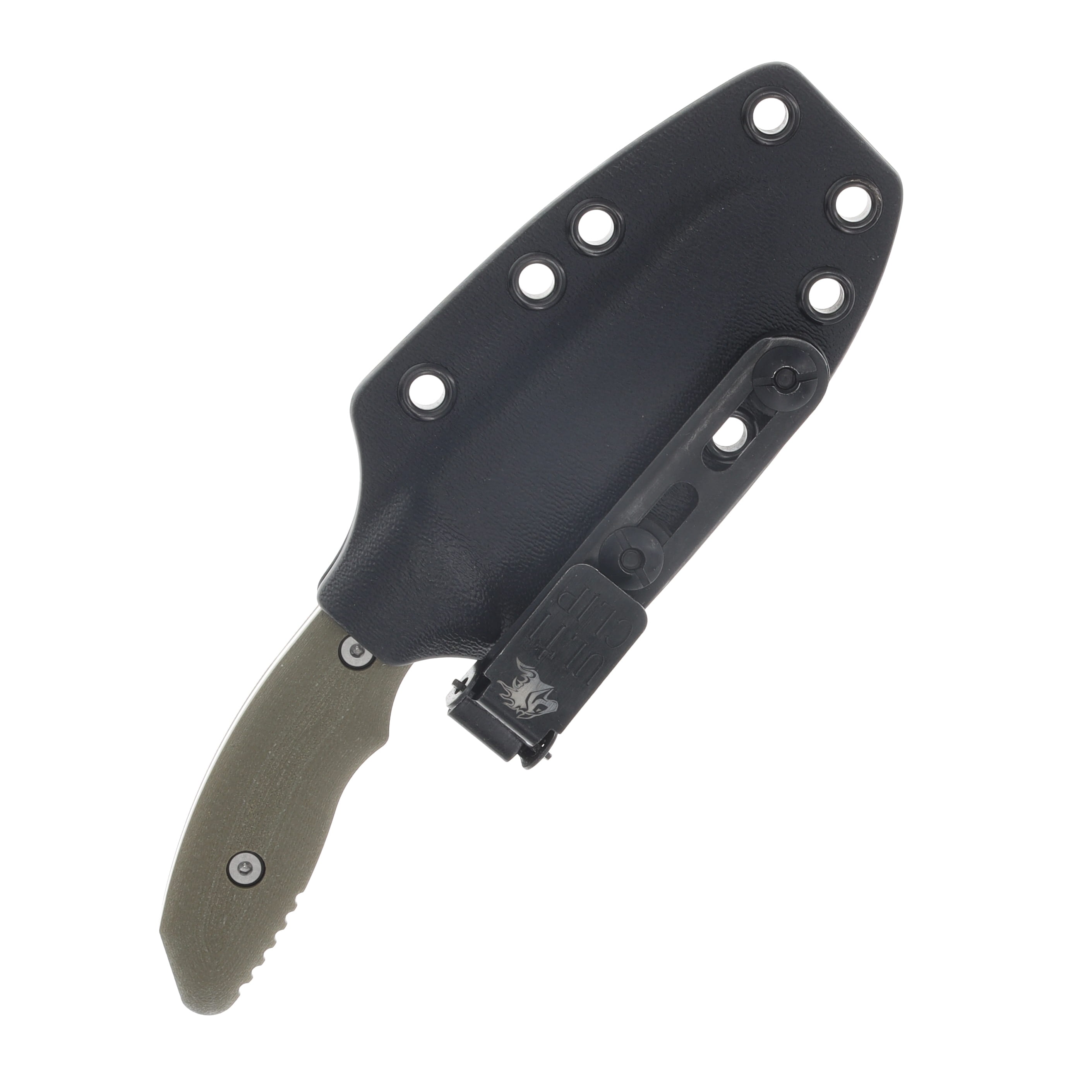 Hinderer Flashpoint Fixed Knife STNWSH Magnacut Sheepsfoot Blade OD Green G-10 Handle KFPSHFOD View 4