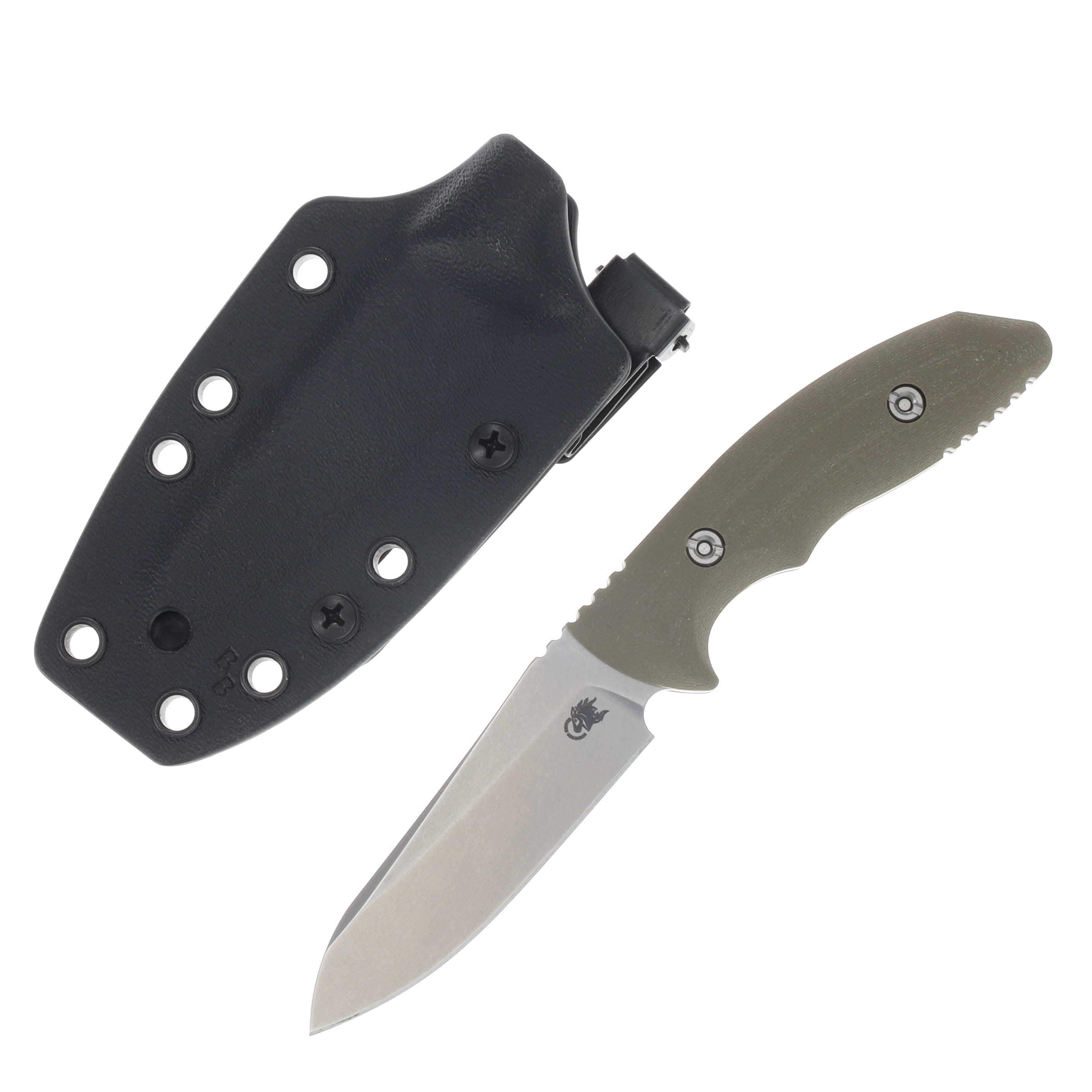 Hinderer Flashpoint Fixed Knife STNWSH Magnacut Sheepsfoot Blade OD Green G-10 Handle KFPSHFOD View 1