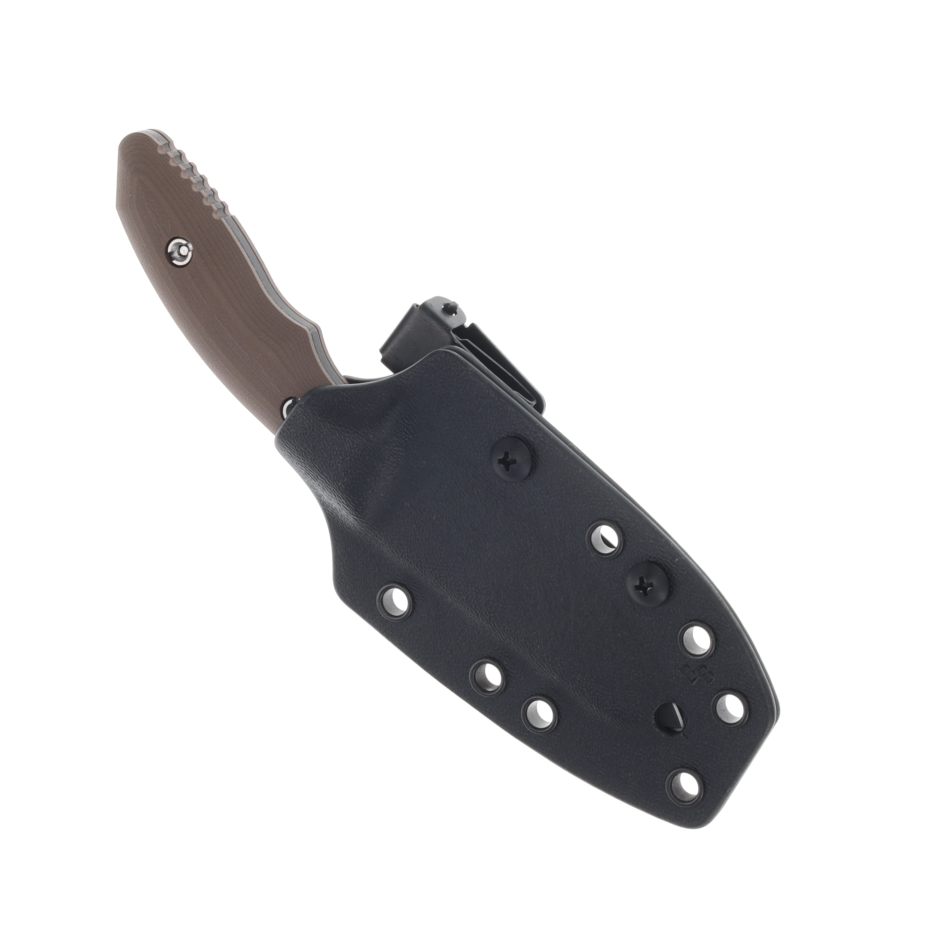 Hinderer Flashpoint Fixed Knife Black DLC Magnacut Sheepsfoot Blade FDE G10 Handle KFPSHFDLCFDE View 3