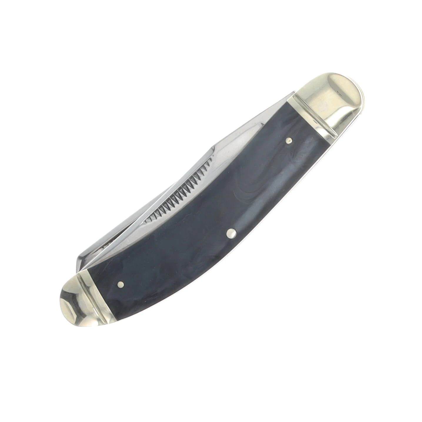 Rough Rider Sowbelly Trapper Folding Knife Black Marble RR2077 View 4