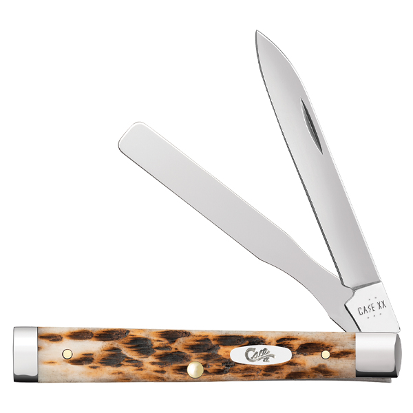 Case XX Baby Doc 2025 Vault Release Peach Seed Jigged Amber Bone/Oval Script Shield CA10797 View 1