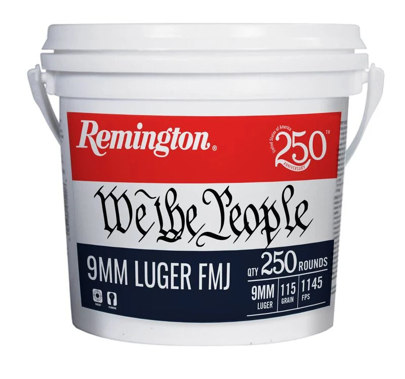 Remington 9mm 115gr FMJ We The People 250rd Bucket 21385 View 1