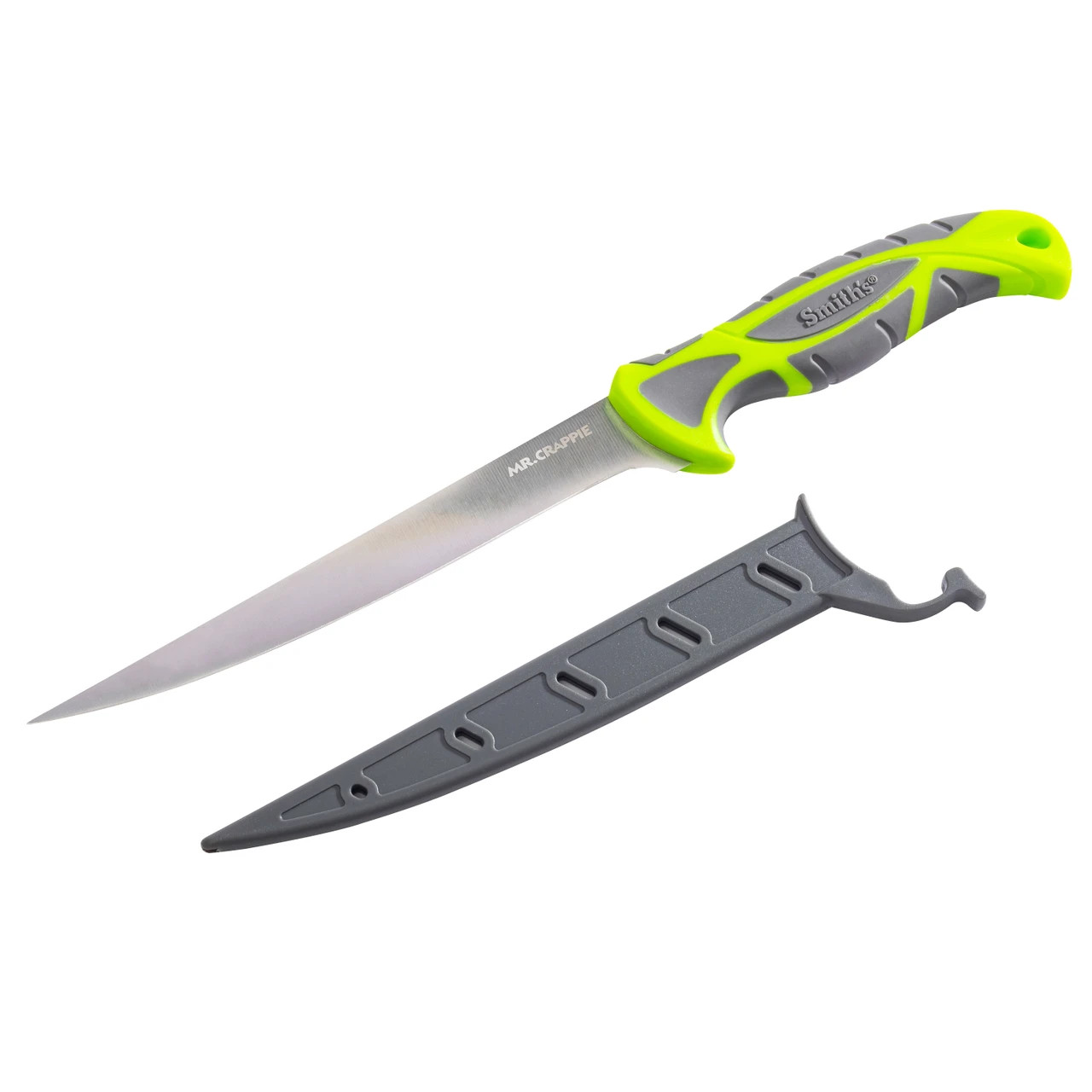 Smith's Mr. Crappie 7in. Slab-Sticker Fillet Knife Green-Gray TPE Handle 420 SS Blade SA51209 View 1