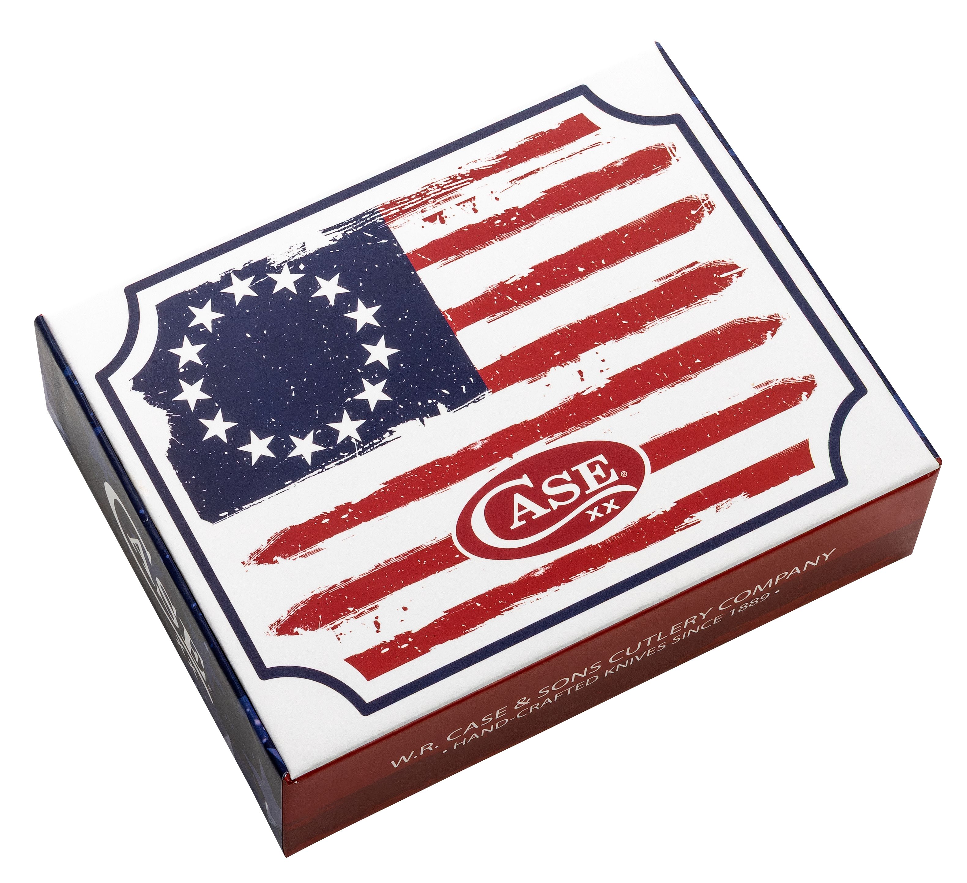Case 250th Red and White Synthetic Trapper Folding Knife 4254 SS W/Lighter Set 1-of-500 CA25000 View 6