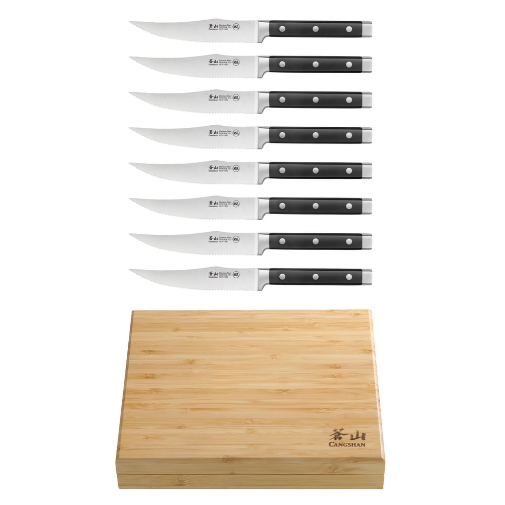 Cangshan Proforge 8 pc Steak Knife Set With Bamboo Box 10301886 View 3