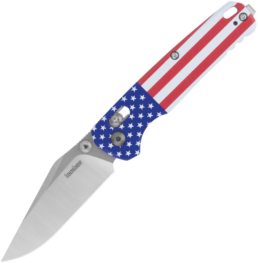 Kershaw Bel Air DuraLock Folding Knife (American Flag Aluminum) KS6106USA View 1