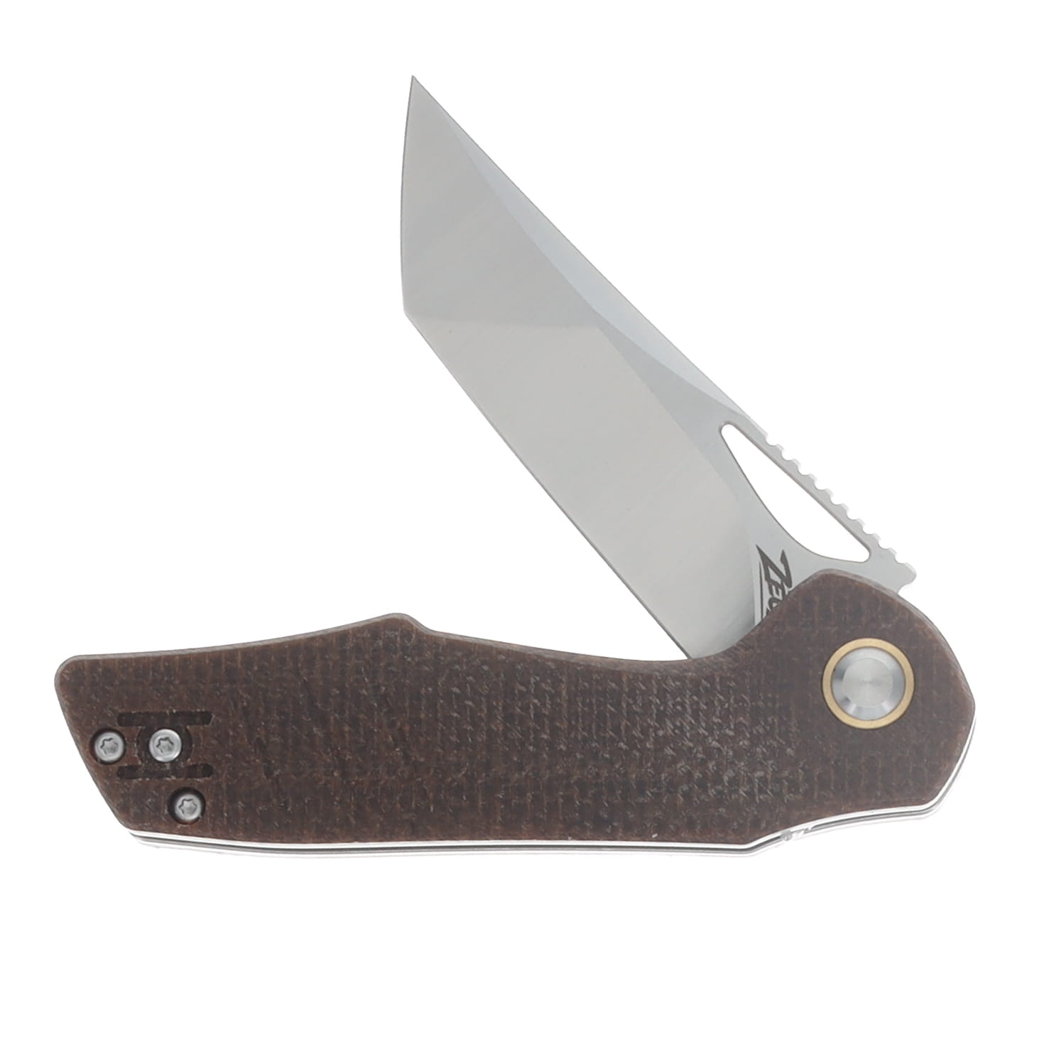 Grissom Knife and Tool Baby Zeus Linerlock Folding Knife Satin/Natural Micarta GKTBZ-NMIC-SAT View 3