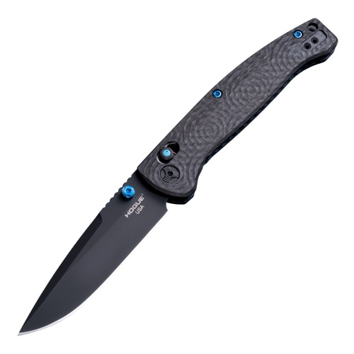 Hogue Mysto Folding Knife Cerakote MagnaCut/Carbon Fiber with Blue Tritium HG24492-LIM View 1