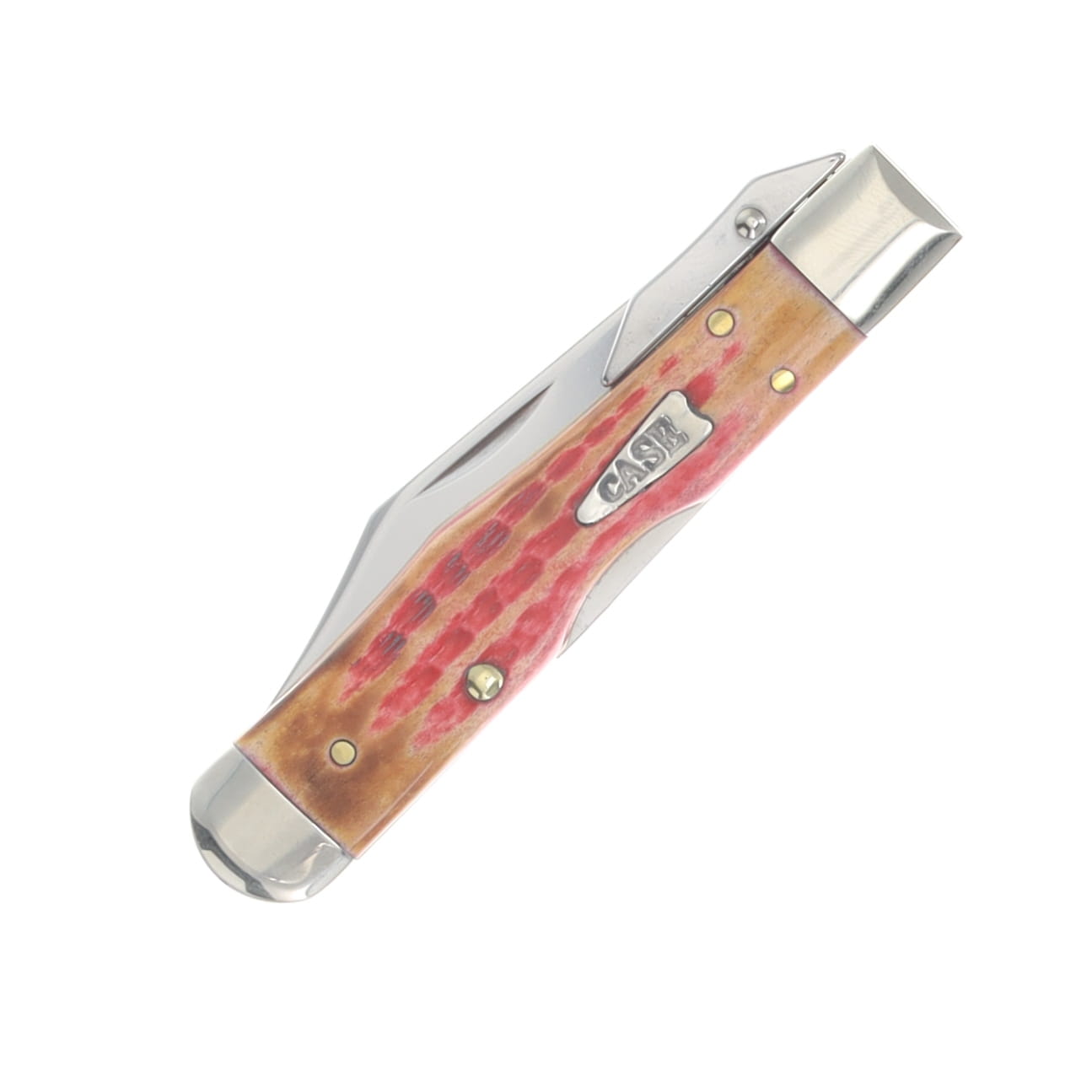 Case SMKW Exclusive Smoked Bacon Jigged Bone Cheetah Cub Lockback
