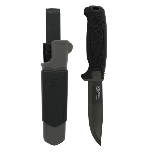 Morakniv Amberg Fixed Blade Black DLC German Carbon Steel Black TPE Handle FS14698 View 1