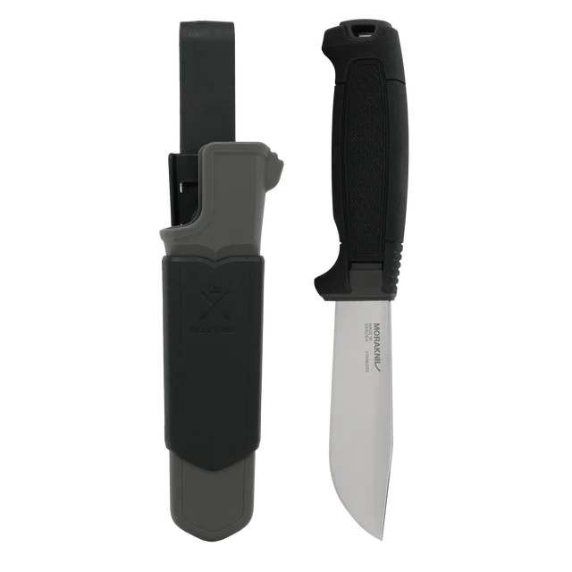 Morakniv Amberg Fixed Blade Full Flat Stainless Steel Black Skies TPE Handle FS14742 View 1