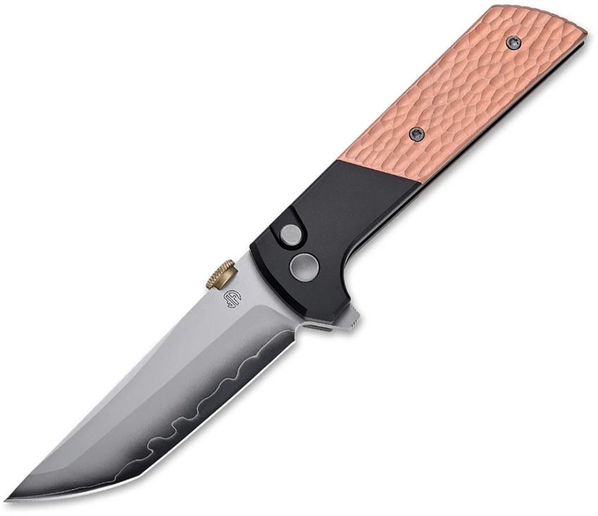 North Mountain Blade Chop 2 Button Lock Folder Hammered Copper Handle NMB2407CUHM View 1