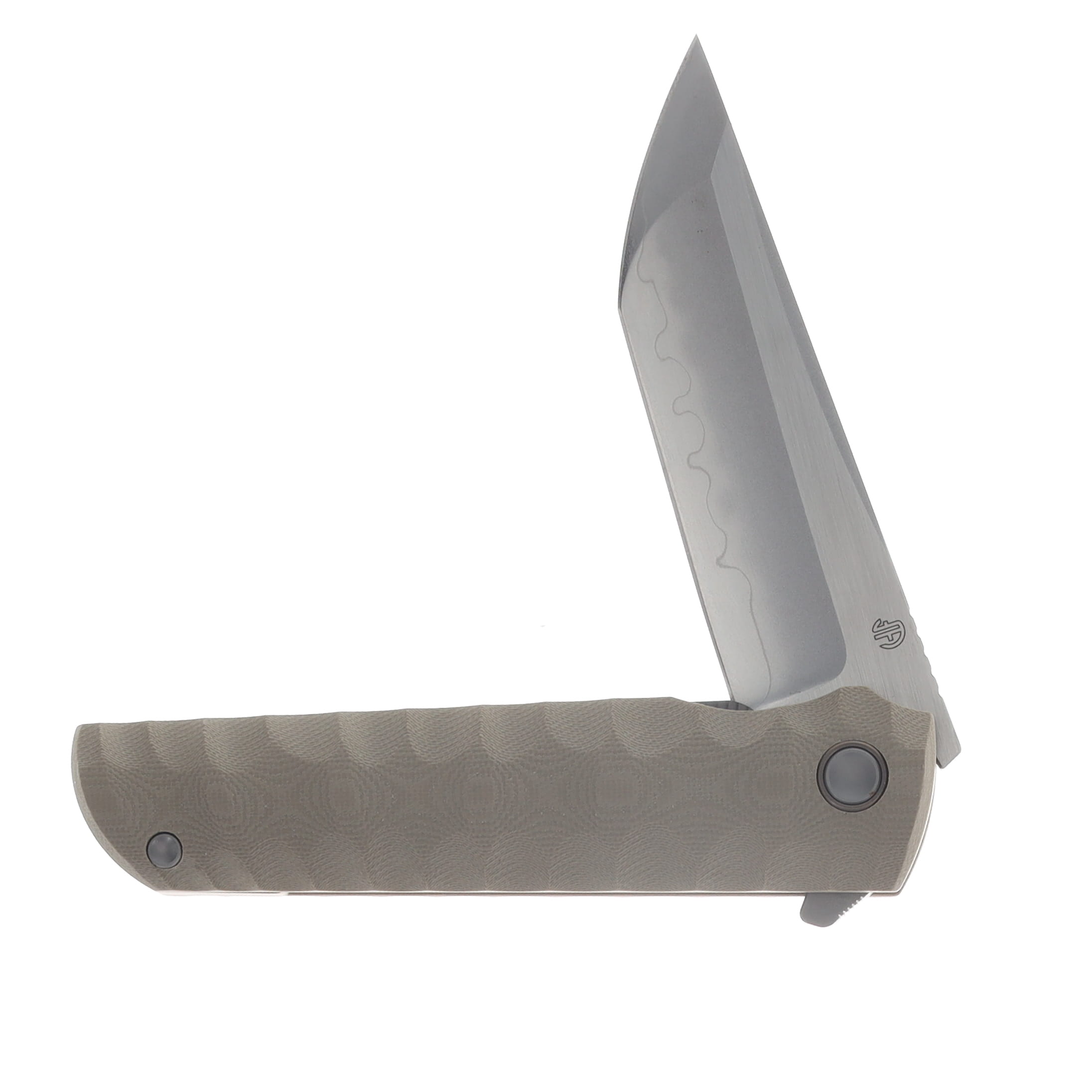 North Mountain Blade Kick Stop Chop Linerlock Folding Knife SLD-Magic/Khaki G-10 NMB2411BR View 3