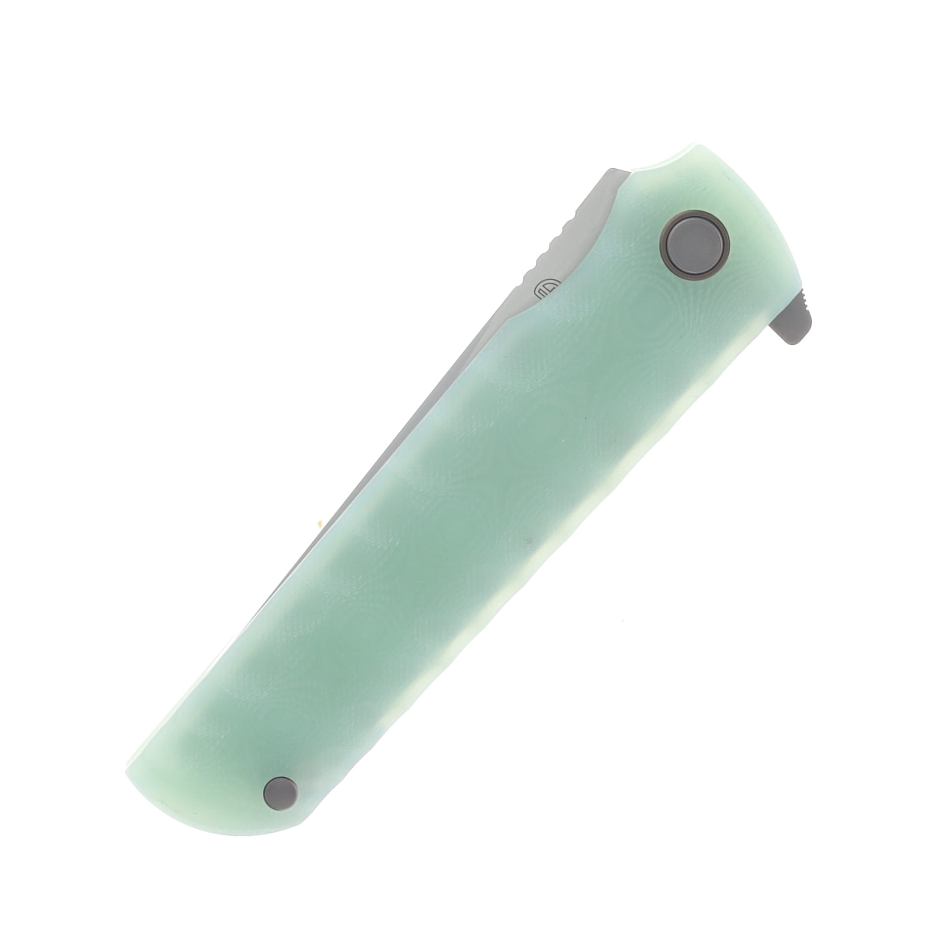 North Mountain Blade Kick Stop Chop Linerlock Folding Knife SLD-Magic/Jade G-10 NMB2411JD View 5