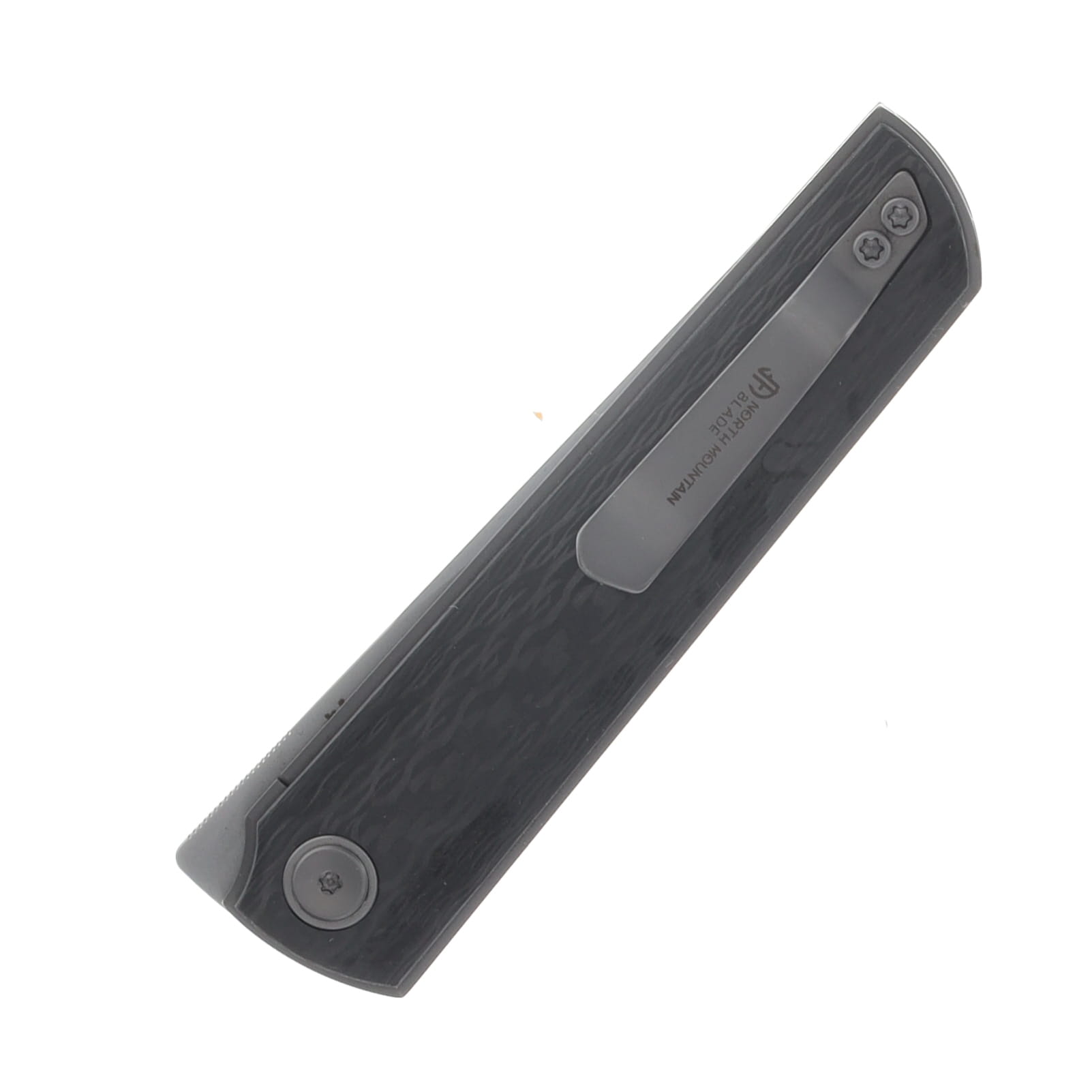 North Mountain Blade Chop 4 Linerlock Folder Clip Point Blade 3K Carbon Fiber Handle NMB2412CFCP View 6