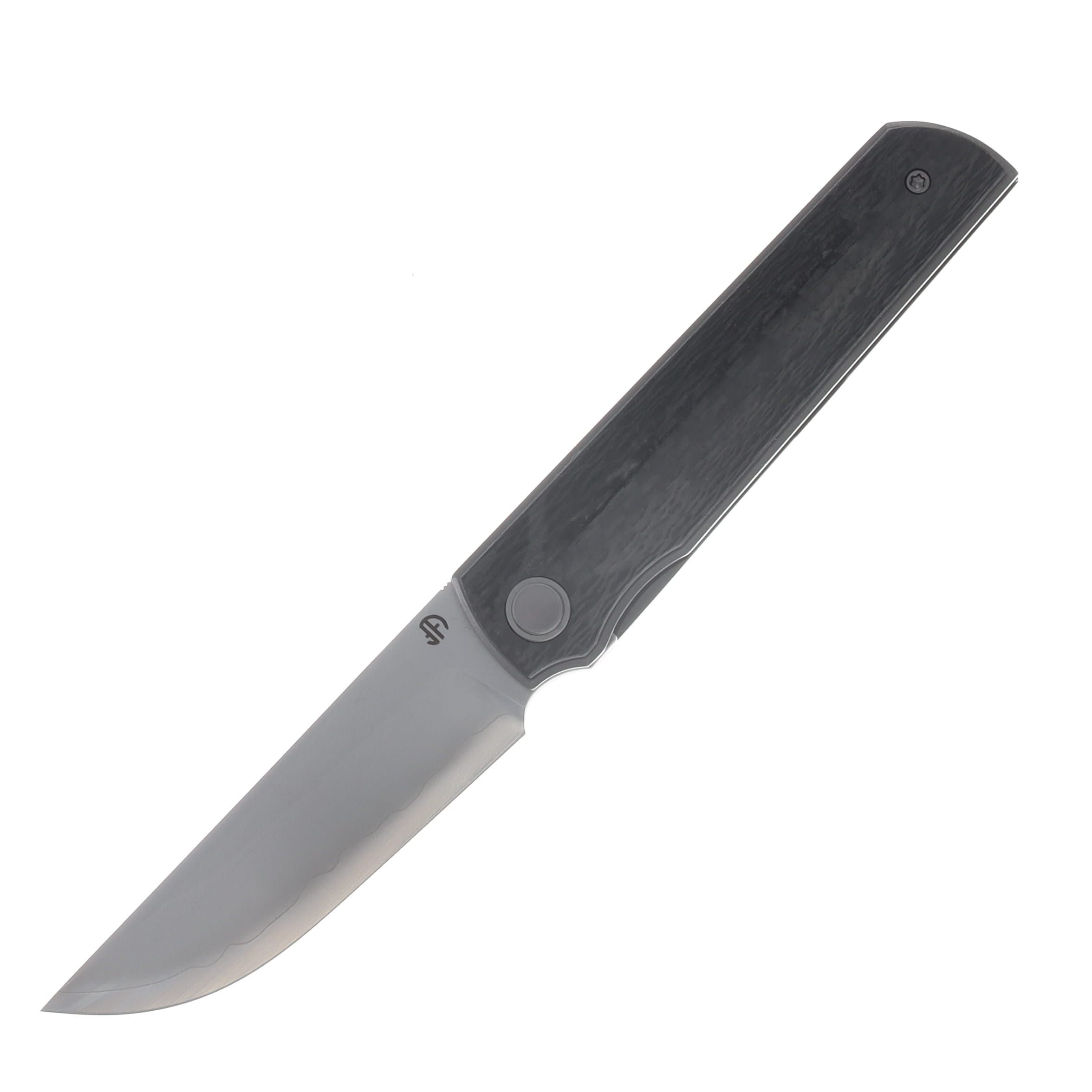 North Mountain Blade Chop 4 Linerlock Folder Clip Point Blade 3K Carbon Fiber Handle NMB2412CFCP View 1