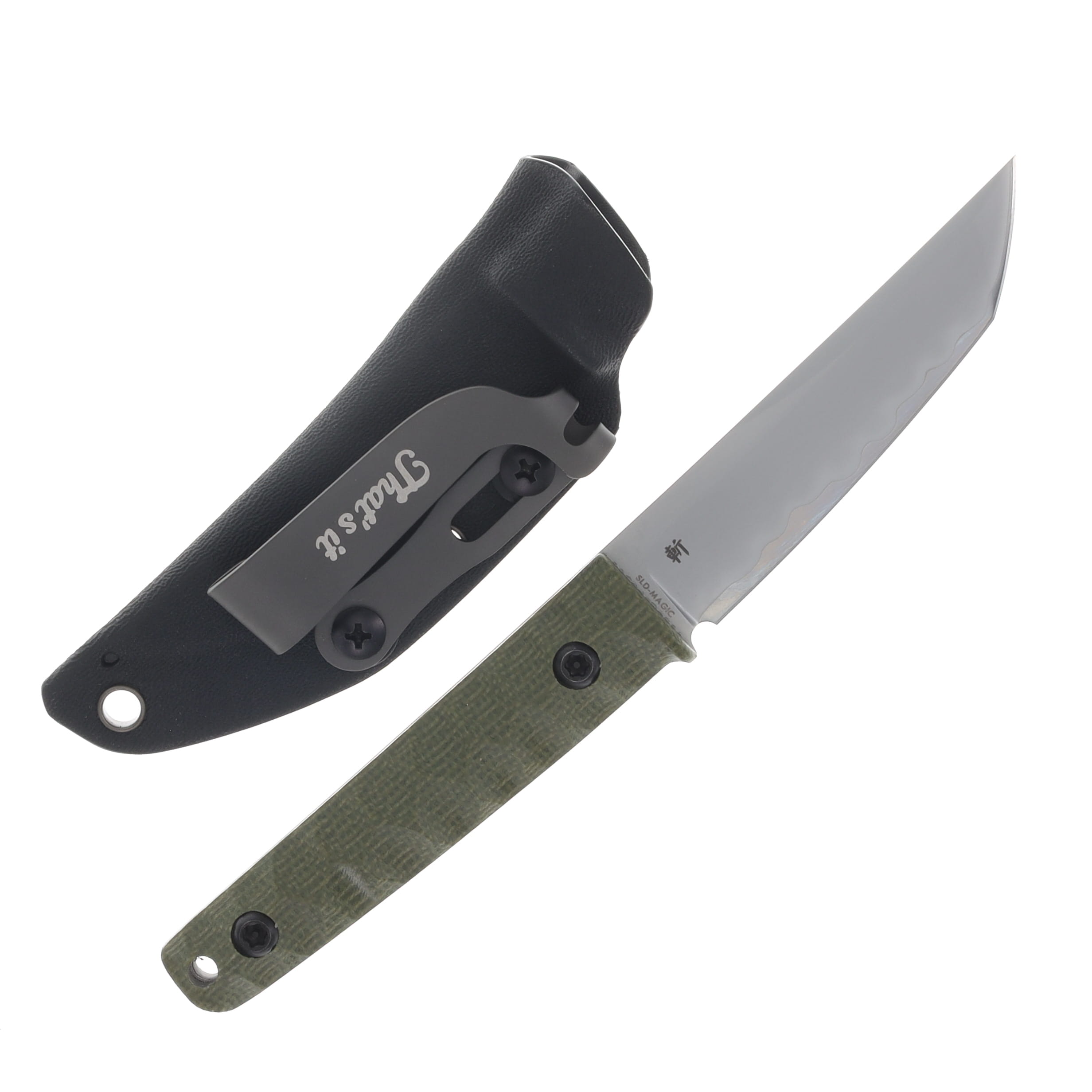 North Mountain Blade Chop Mini Fixed Blade Knife SLD-Magic/Green G-10 NMB2416GR View 2