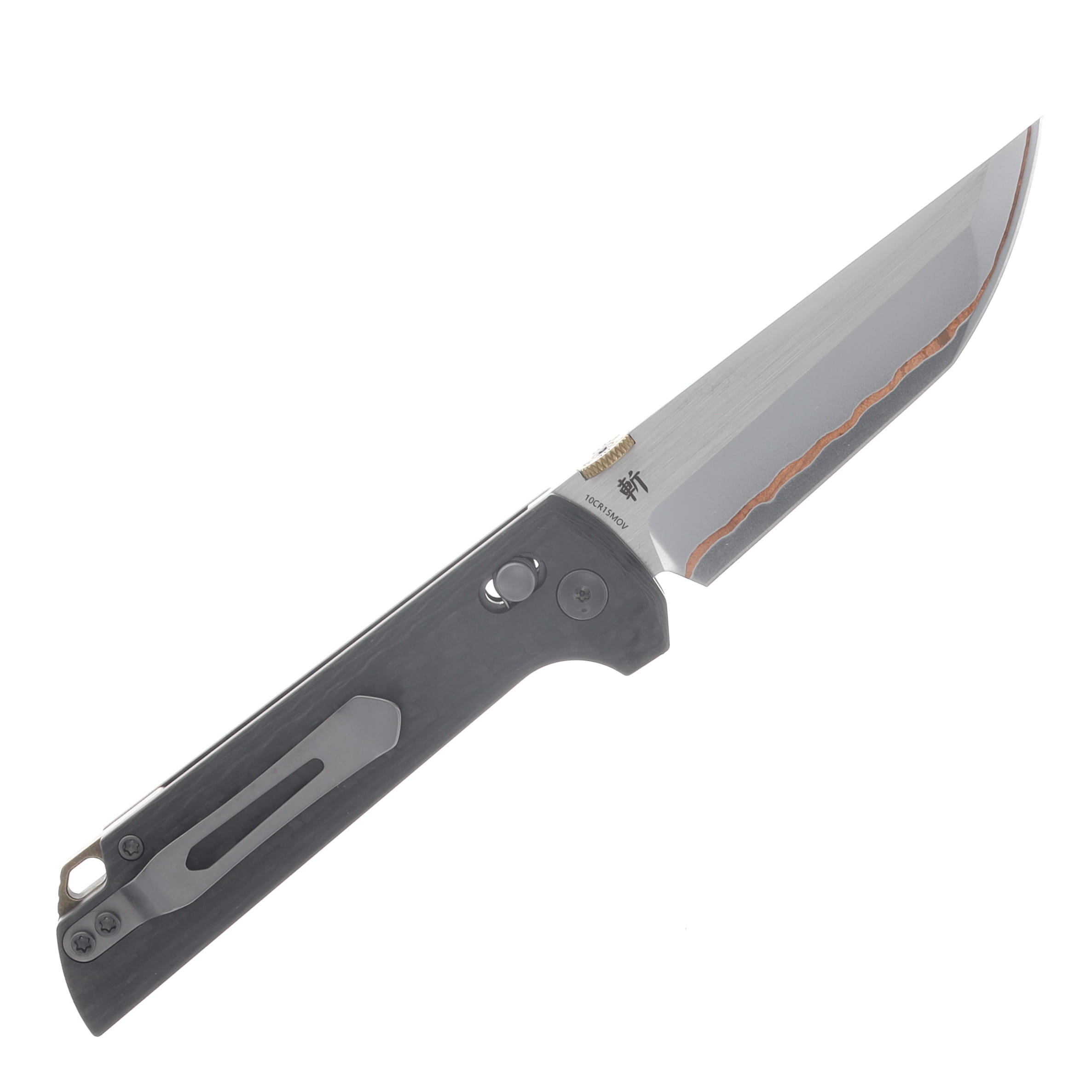 North Mountain Blade Chop 2 Crossbar Lock Folder Carbon Fiber Handle Tanto Blade NMB2418CF5 View 2