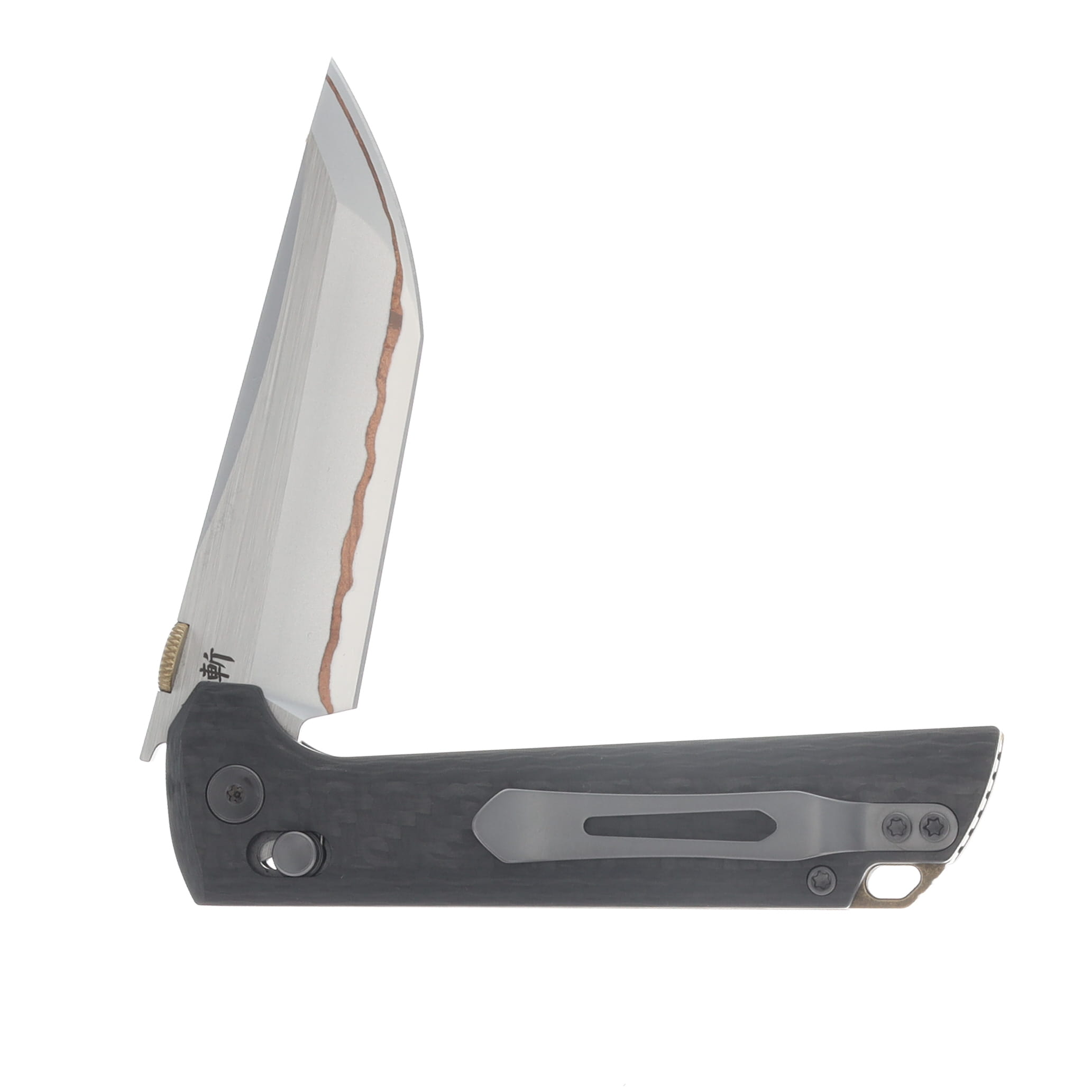 North Mountain Blade Chop 2 Crossbar Lock Folder Carbon Fiber Handle Tanto Blade NMB2418CF5 View 4