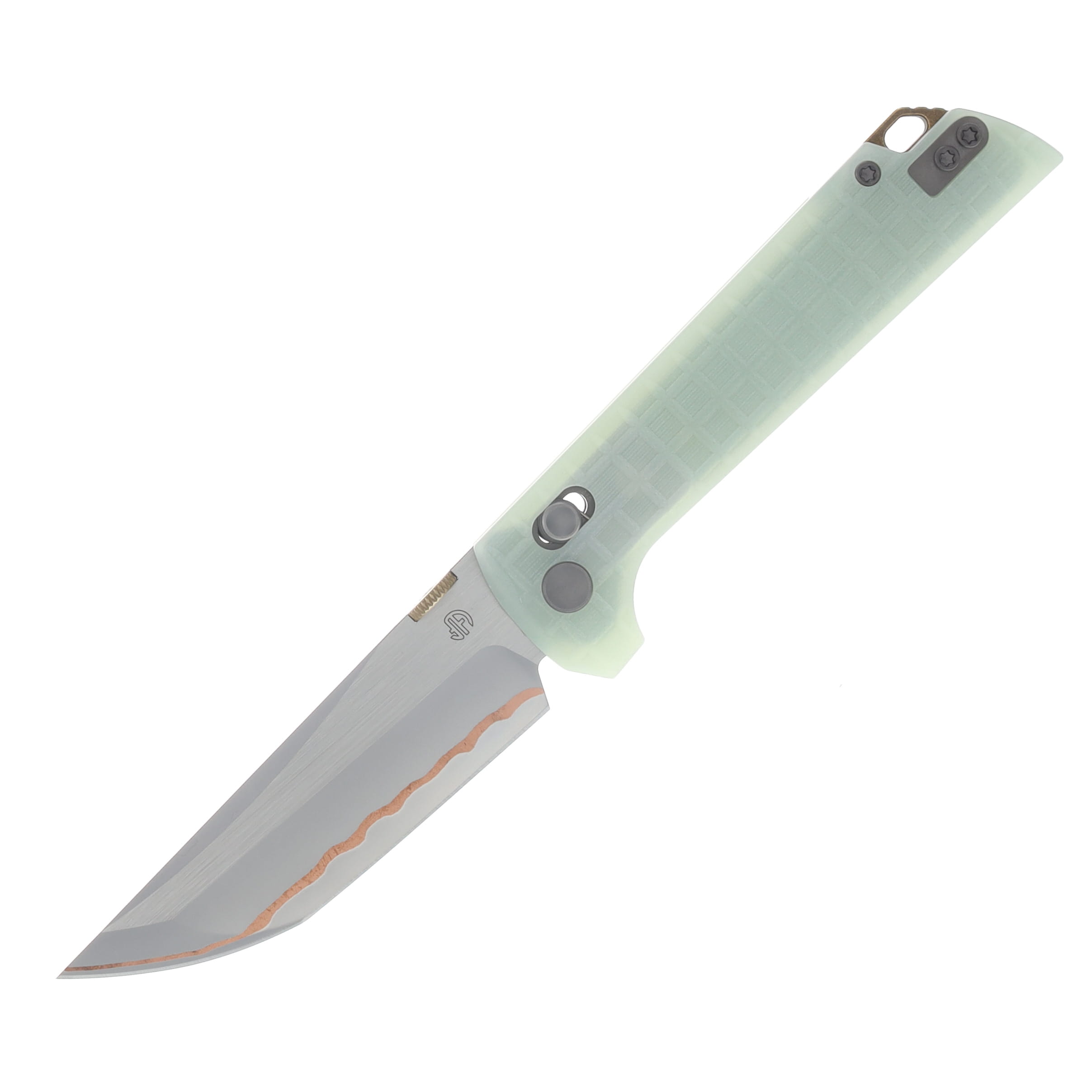 North Mountain Blade Chop 2 Crossbar Lock Folder Jade Frag G-10 Handle Tanto Blade NMB2418JDG5 View 1