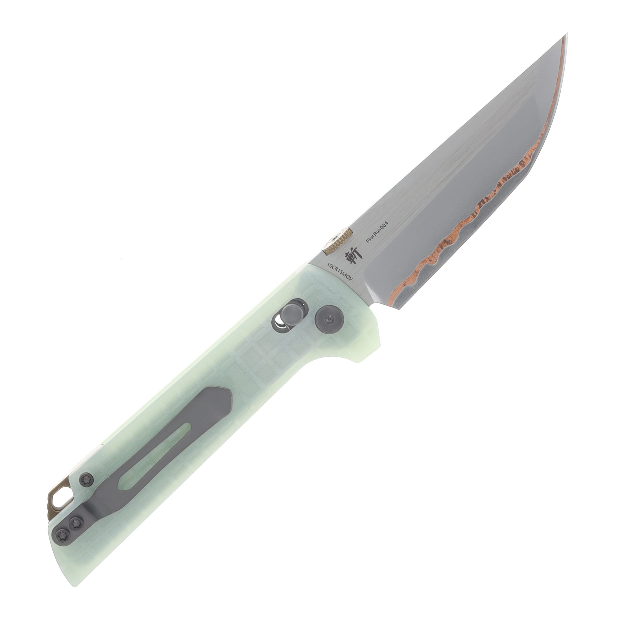 North Mountain Blade Chop 2 Crossbar Lock Folder Jade Frag G-10 Handle Tanto Blade NMB2418JDG5 View 2