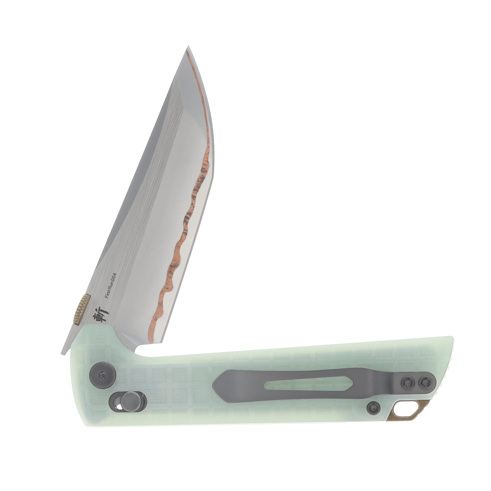 North Mountain Blade Chop 2 Crossbar Lock Folder Jade Frag G-10 Handle Tanto Blade NMB2418JDG5 View 4