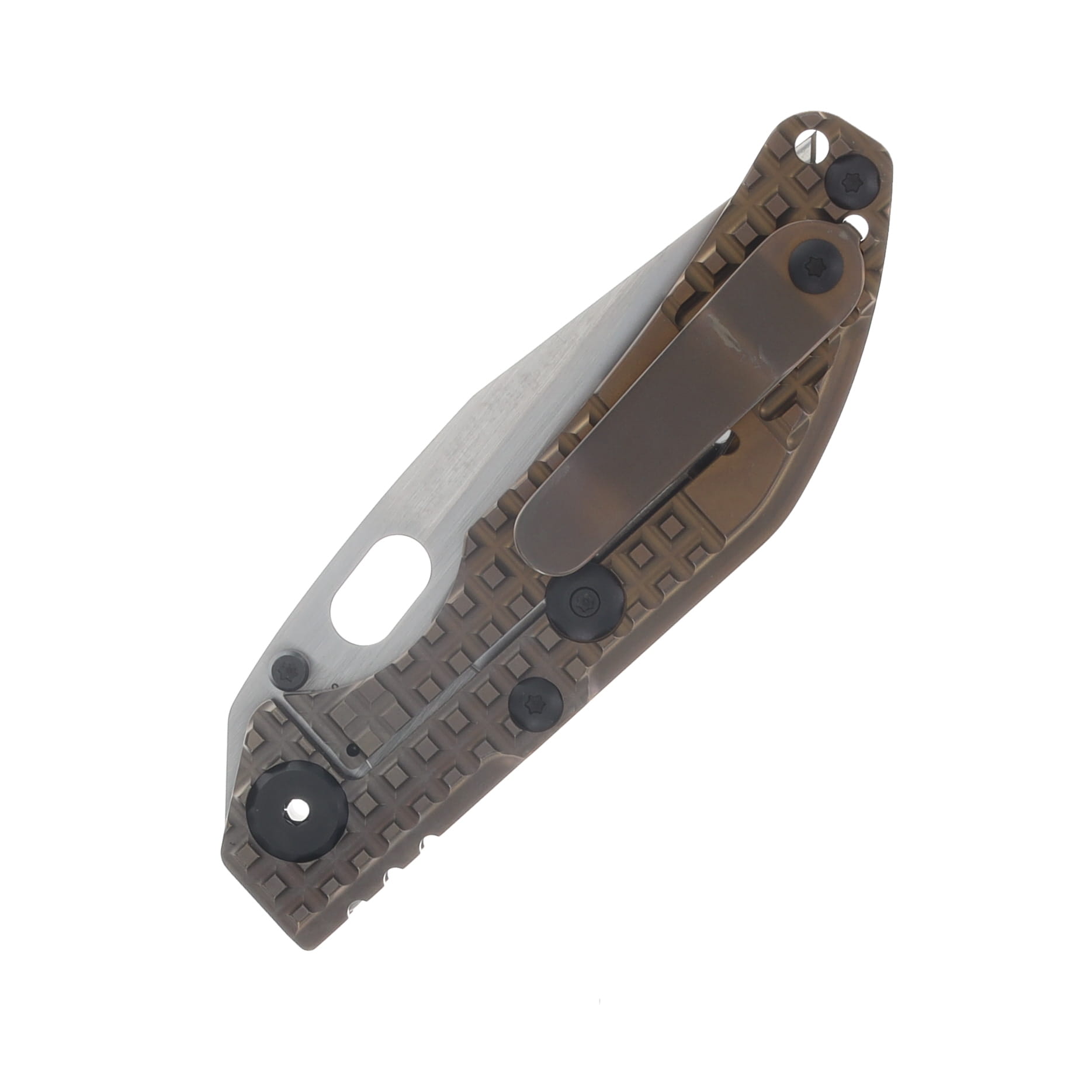 North Mountain Blade BBNM Framelock Folder Champagne Grid Titanium Handle NMB2521BZG View 4