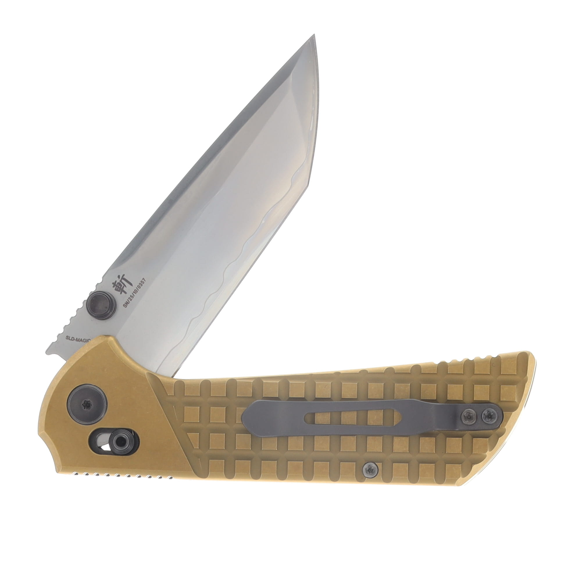 North Mountain Blade Chop Crossbar Lock Folding Knife SLD-Magic/Brass NMB2532CU View 4