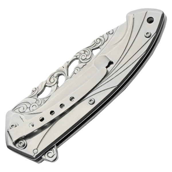 Fancy Deer AO Folder With Gift Box Deer Printed Handle 420 SS Blade 300606DR View 2