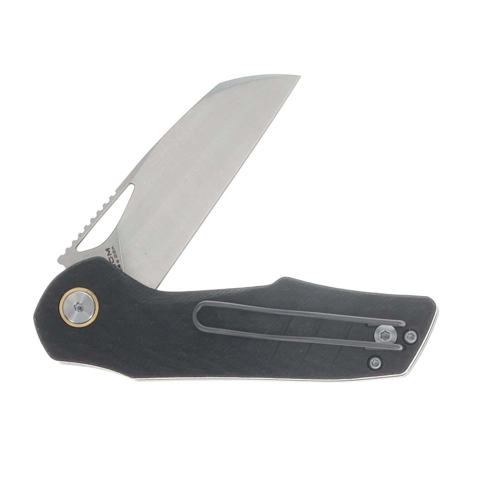 Grissom Knife & Tool SMKW Exclusive Baby Zeus Folding Knife Carbon Fiber Handle Stonewash Sheepsfoot GKTBZ-CFS-SW View 4