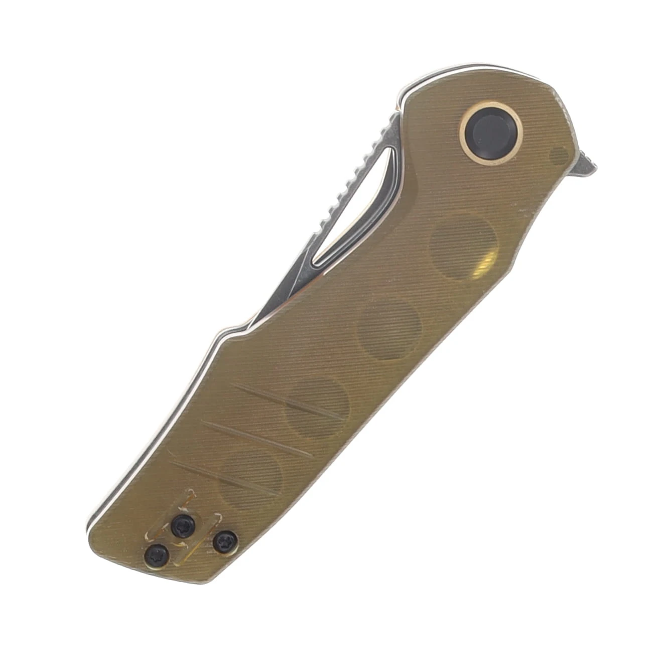 Grissom Knife & Tool SMKW Exclusive Baby Zeus Folding Knife Ultem Handle Dark Stonewash Tanto GKTBZ-ULTT-DSW View 5