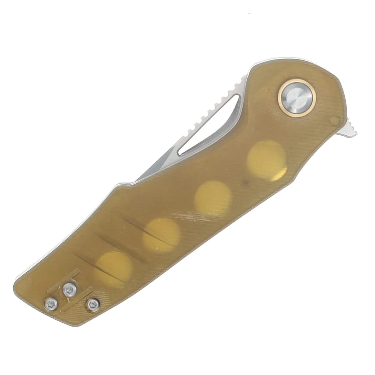 Grissom Knife & Tool SMKW Exclusive Baby Zeus Folding Knife Ultem Handle Satin Tanto Blade GKTBZ-ULTT-SAT View 5
