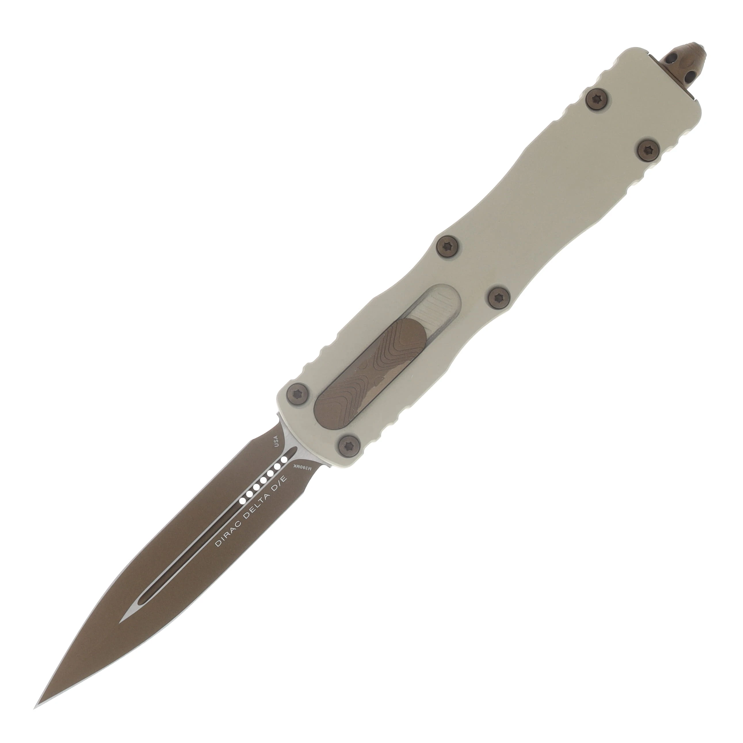 Microtech Dirac Delta OTF Automatic Knife Burnt Bronze D/E Champagne AUMT2271CGC19 View 1