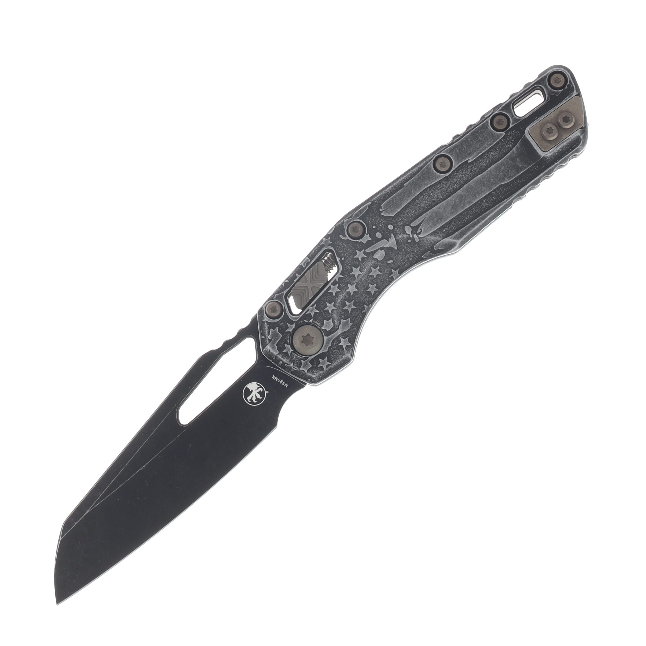 Microtech Signature Series MSI Crossbar Lock Folding Knife Distressed Flag Standard MT2101DFLAGSZ23 View 1