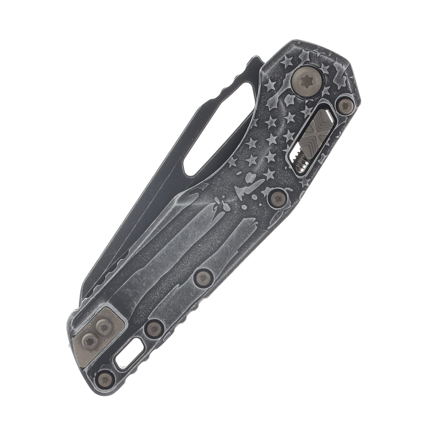 Microtech Signature Series MSI Crossbar Lock Folding Knife Distressed Flag Standard MT2101DFLAGSZ23 View 5