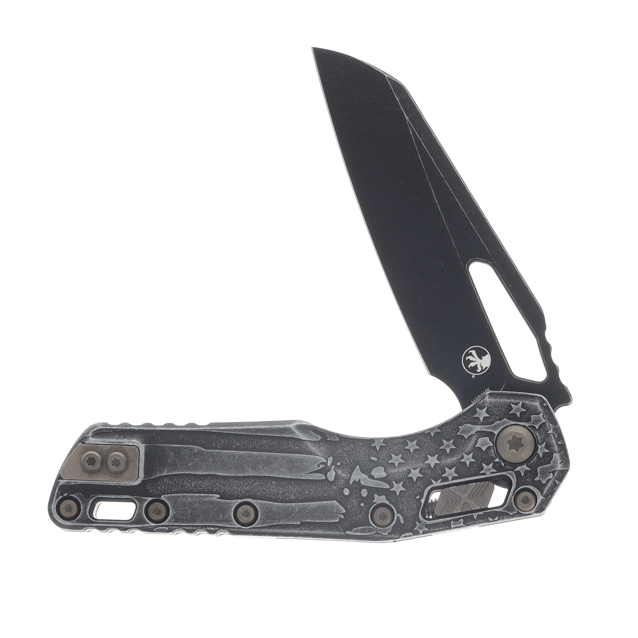 Microtech Signature Series MSI Crossbar Lock Folding Knife Distressed Flag Standard MT2101DFLAGSZ23 View 3