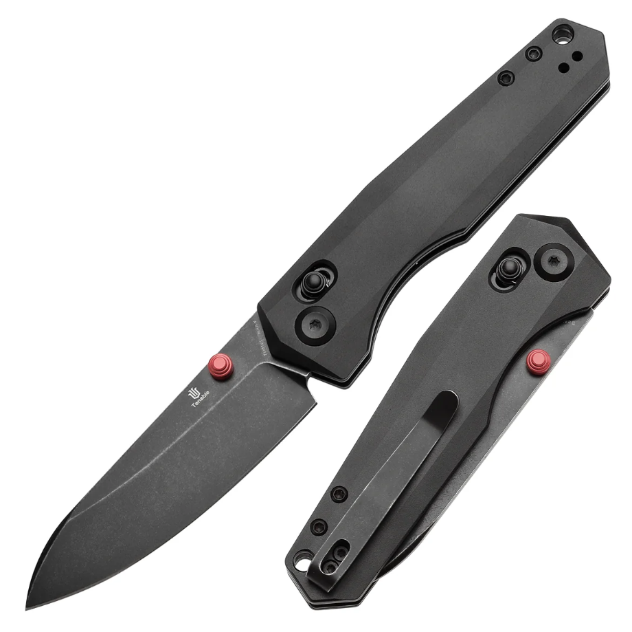 Tenable Beaver Crossbar Lock Folding Knife Blackwash Nitro-V/Black Anodized Aluminum T1105V5 View 1