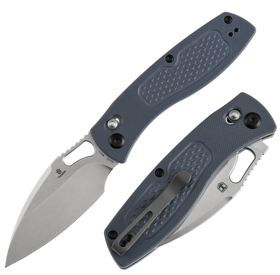Tenable Heron Crossbar Lock Folding Knife Stonewash Nitro-V/Gray G-10 B2124V6 View 1