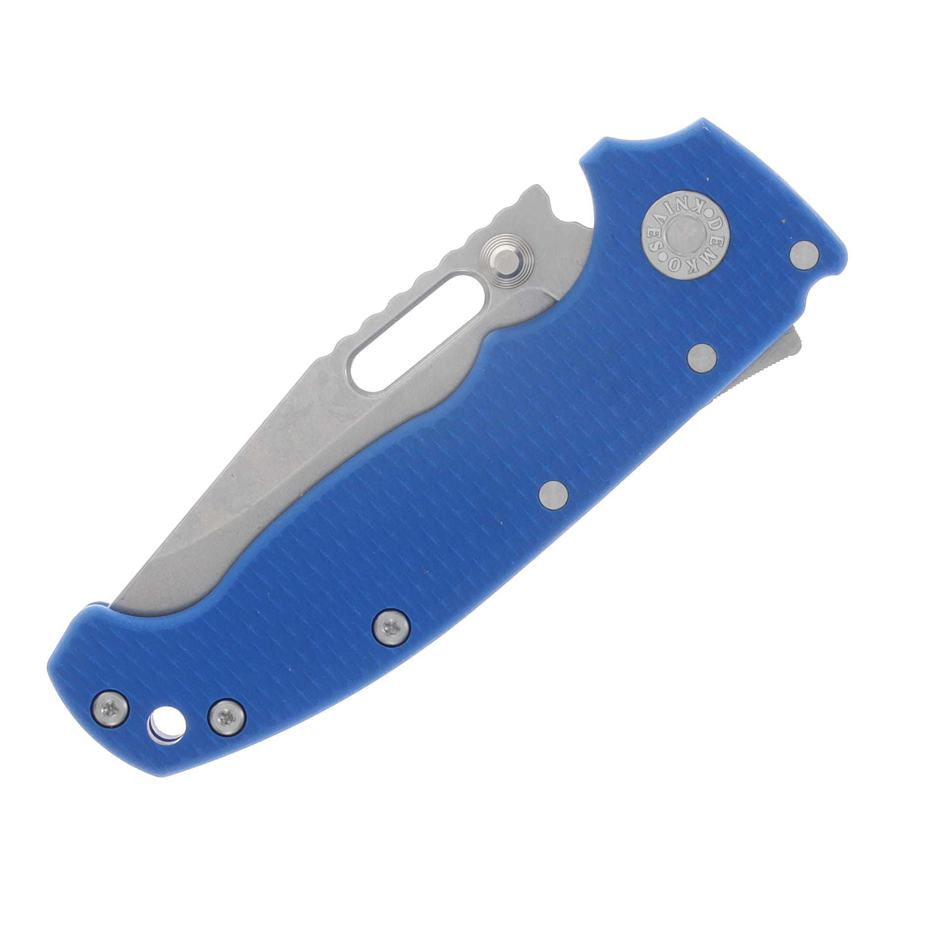Demko Knives AD20 Slim Folding Knife Magnacut Clip Point - Blue G10 AD20SLIM-MC-CLIP-G10-BLUE View 5