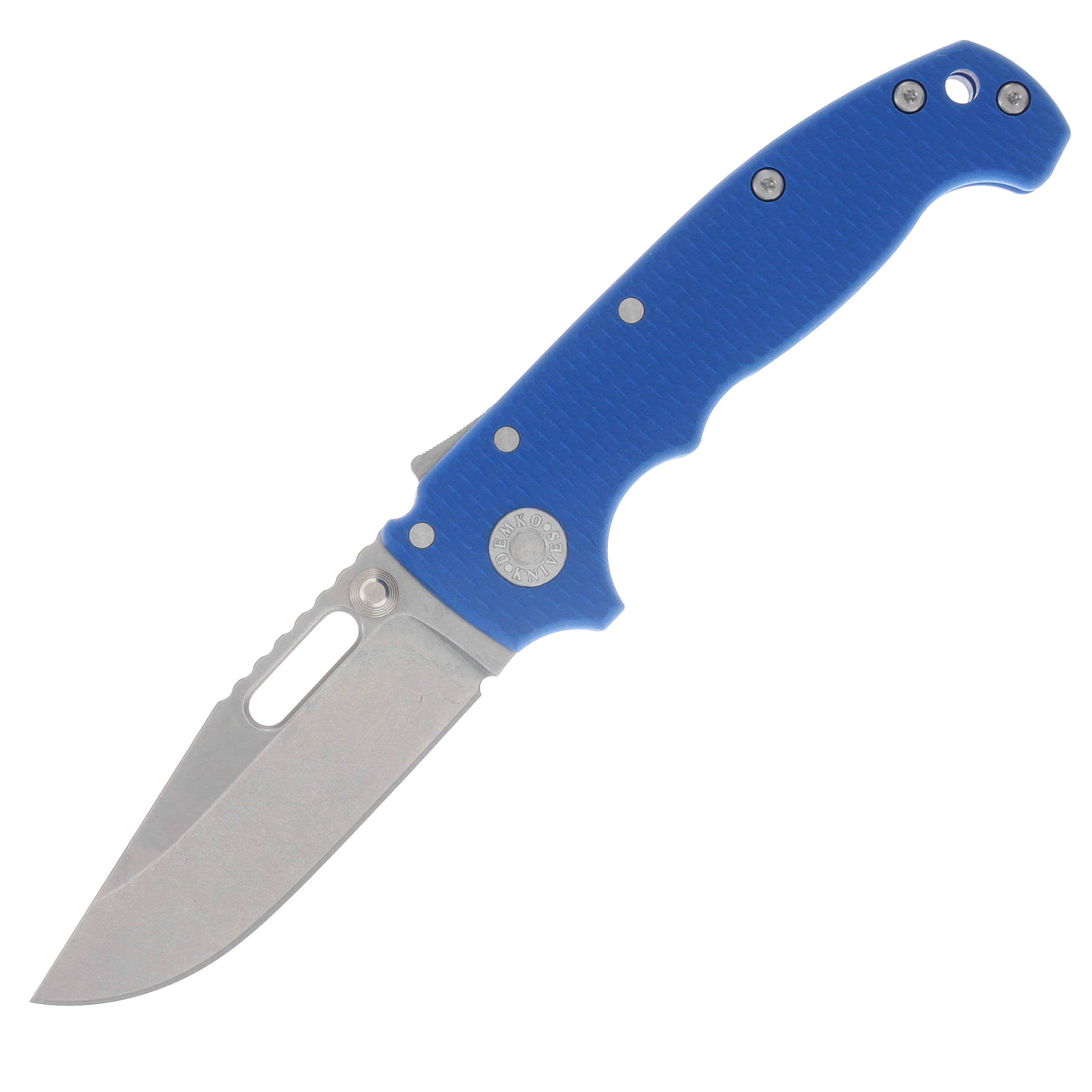 Demko Knives AD20 Slim Folding Knife Magnacut Clip Point - Blue G10 AD20SLIM-MC-CLIP-G10-BLUE View 1