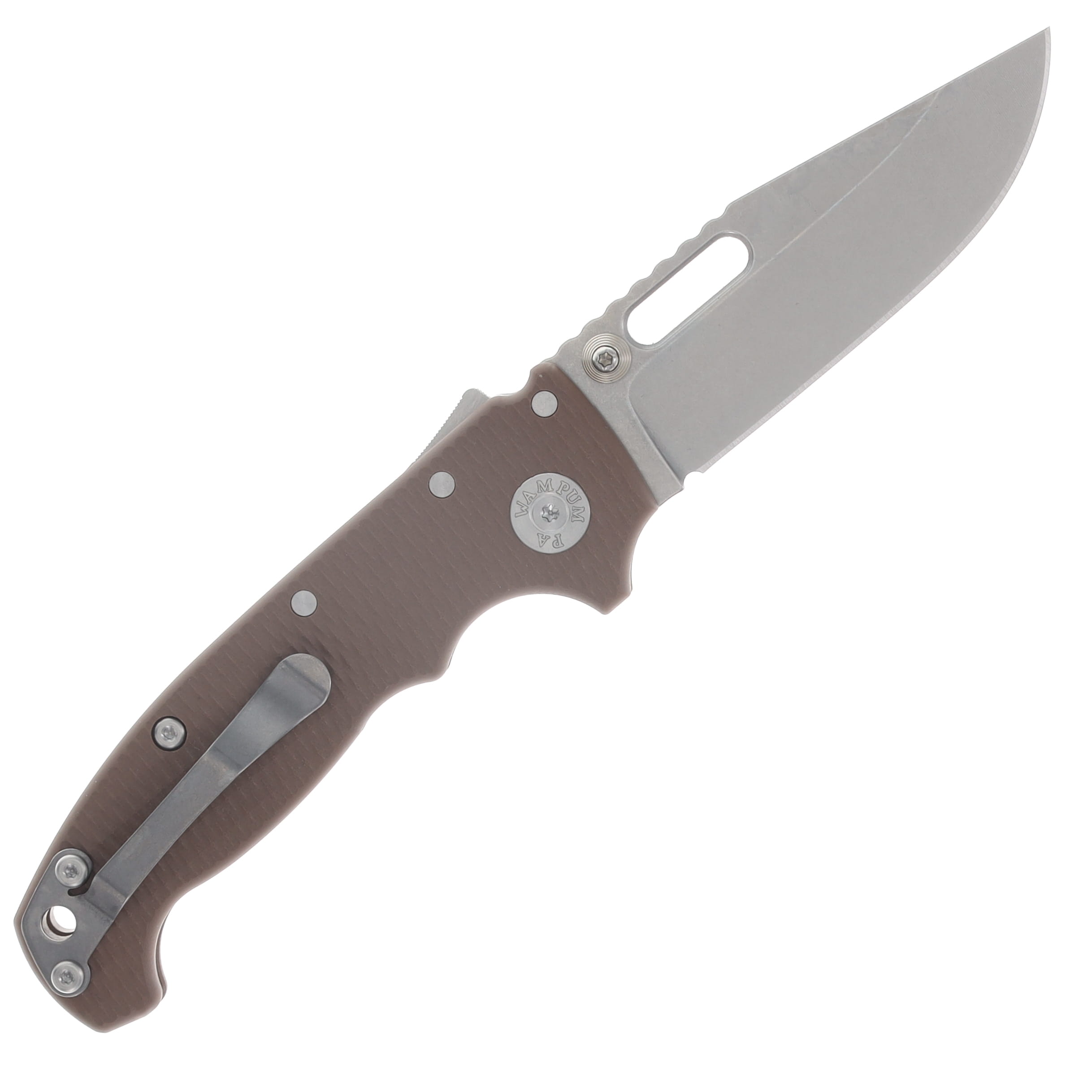 Demko Knives AD20 Slim Folding Knife Magnacut Clip Point - Earth G10 AD20SLIM-MC-CLIP-G10-EARTH View 2