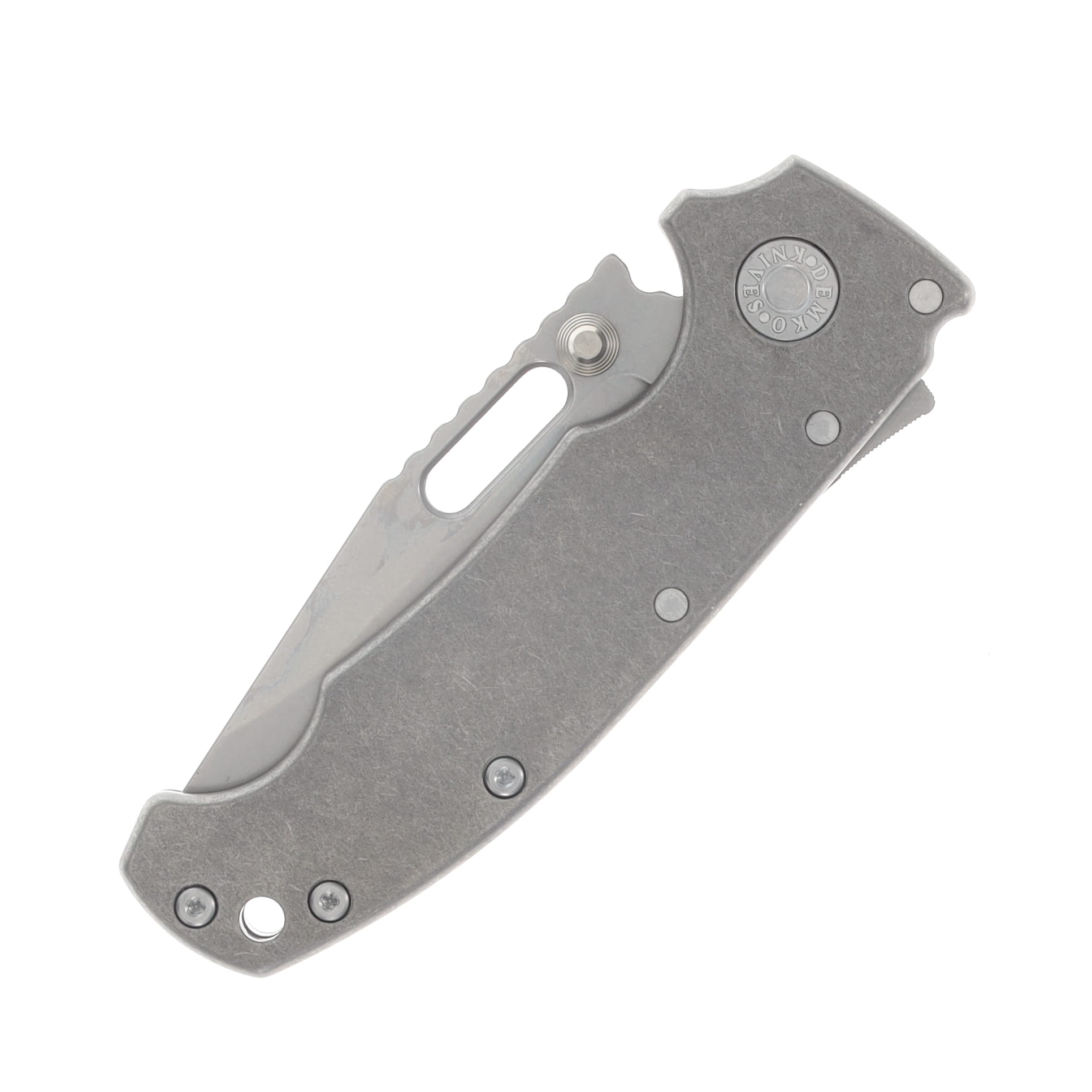 Demko Knives AD20 Slim Folding Knife Magnacut Clip Point - K1 Smooth Titanium AD20SLIM-K1-MC-CLIP-TITANIUM-SMOOTH View 5