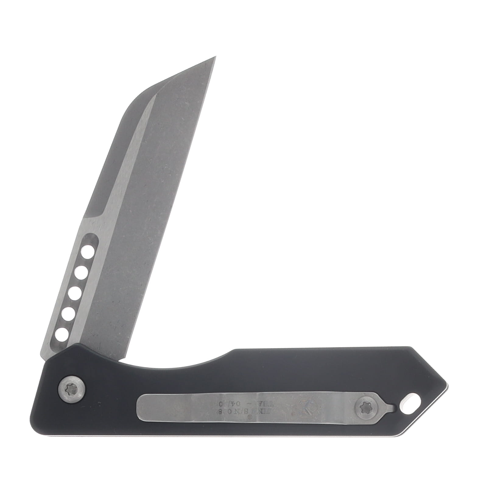 Heretic Jinn Manual Folding Knife Battleworn Magnacut Blade Black Chassis H213-5A View 4