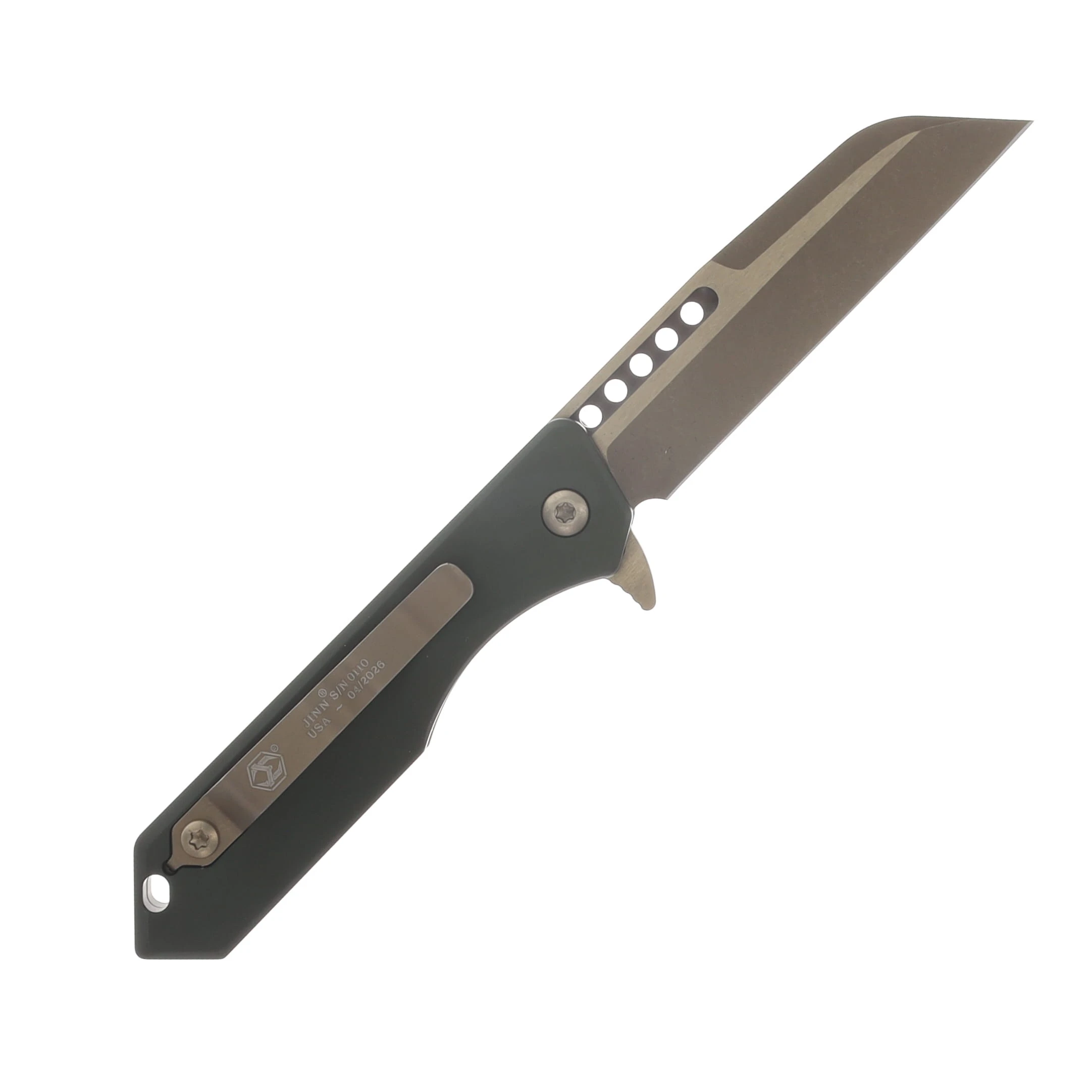 Heretic Jinn Manual Folding Knife Bronze Magnacut Blade OD Green Chassis H231-7A-GRN View 2