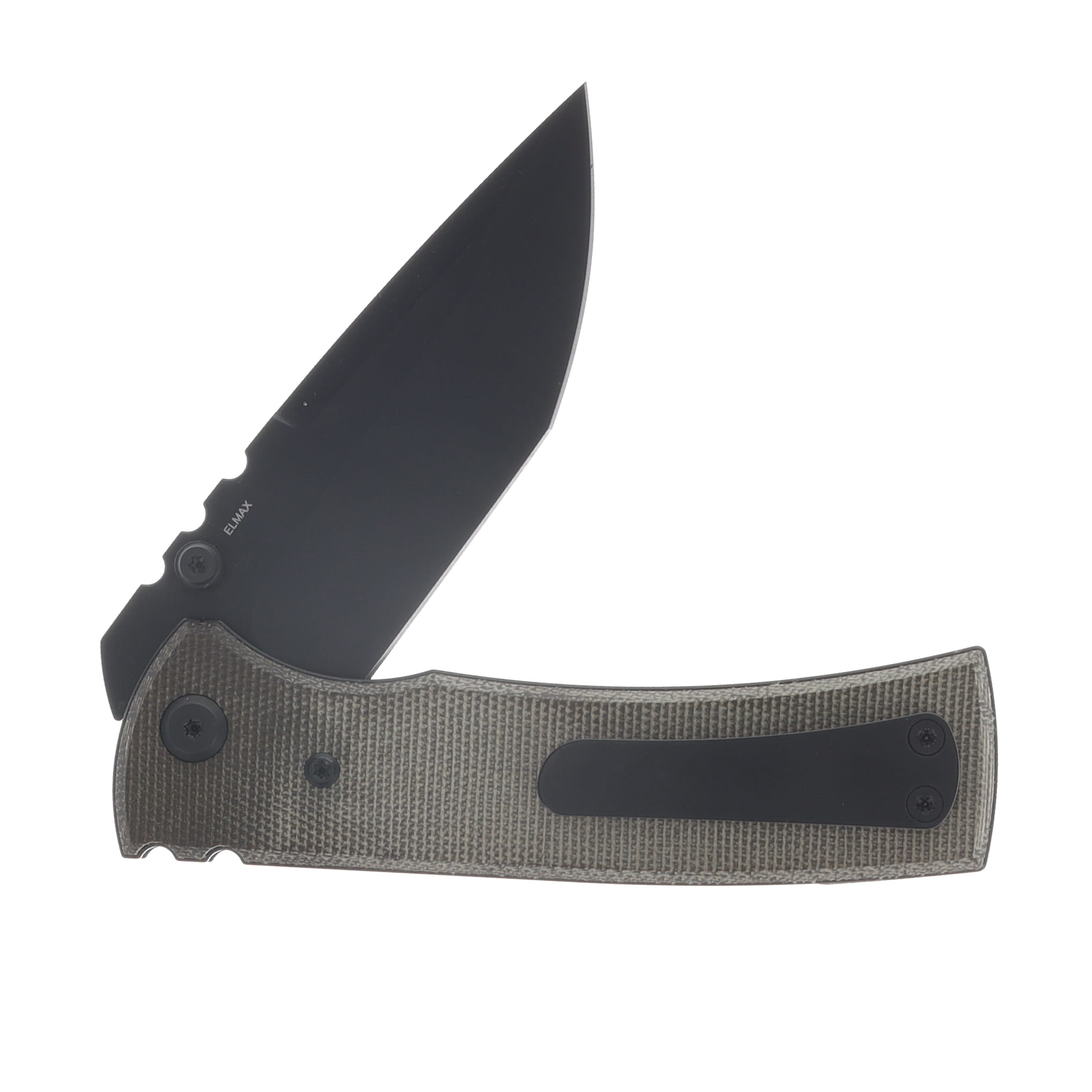 Chaves Redencion 229 Blue Label Linerlock Folding Knife PVD Tanto/Green Micarta CK-1A2-2C2A-4C1-2B View 4