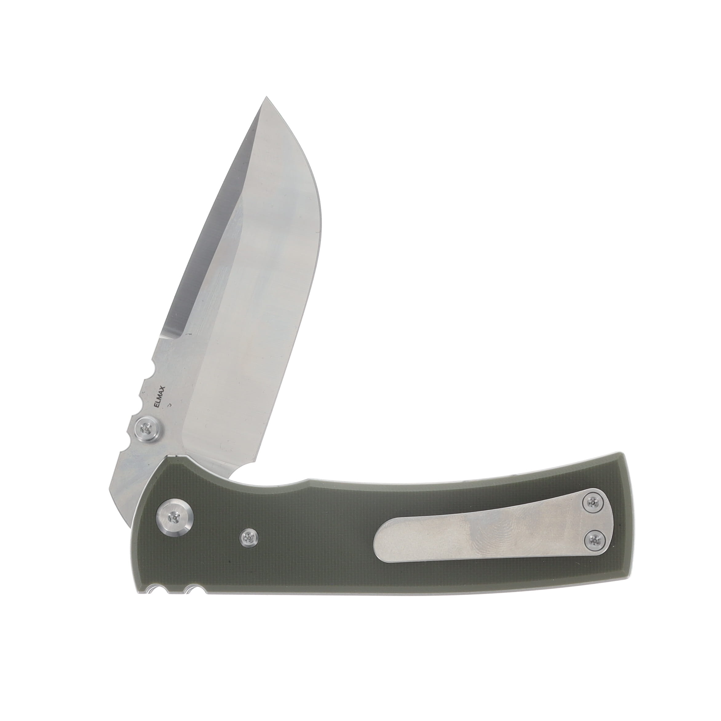 Chaves Redencion 229 Blue Label Linerlock Folding Knife Satin Drop Point/OD Green G-10 CK-1A2-1B2A-1C0-2F View 4