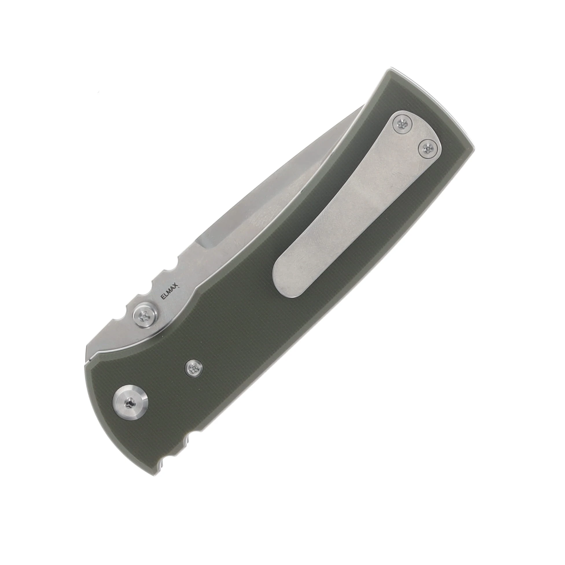 Chaves Blue Label N.T.A.K. Linerlock Folding Knife Satin Tanto/Olive Green G-10 CK-1A2-2B2A-1C0-2F View 6