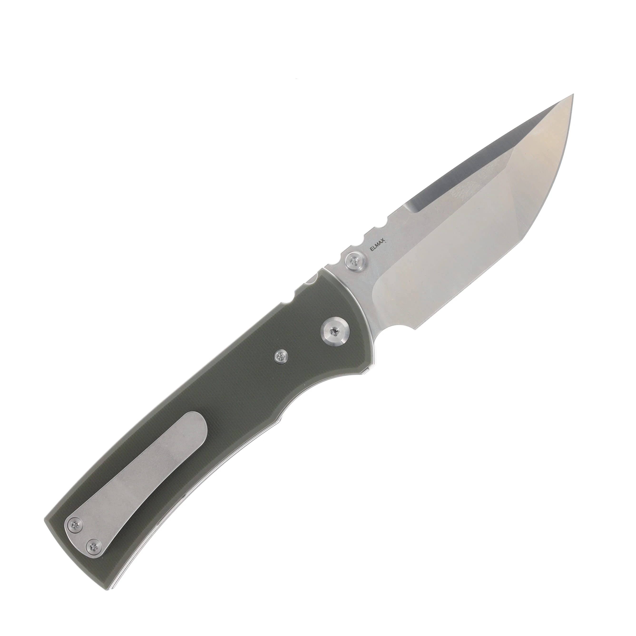 Chaves Blue Label N.T.A.K. Linerlock Folding Knife Satin Tanto/Olive Green G-10 CK-1A2-2B2A-1C0-2F View 2